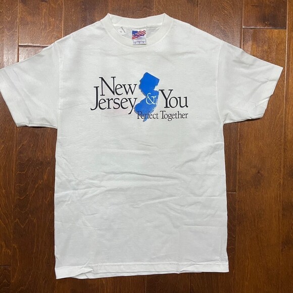 Vintage New Jersey State Pride NWOT White T-Shirt Men's Size Medium - Picture 3 of 8